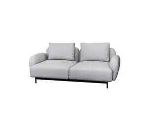 Cane-Line - Aura 2-pers. sofa m/lavt armlæn  Light grey, Cane-line Essence
